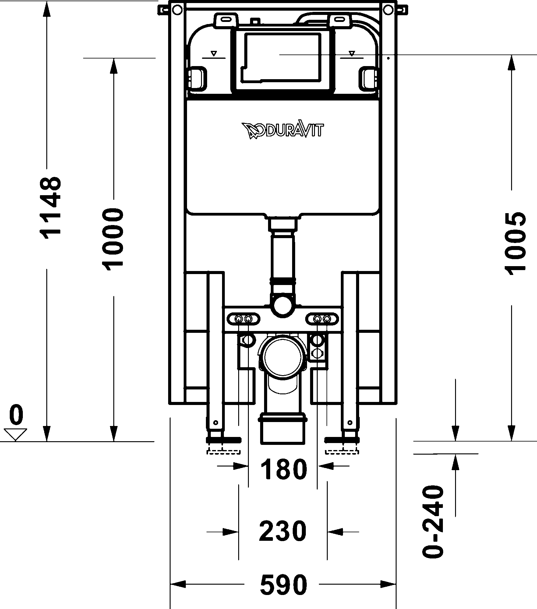 DuraSystem Installationselem. монтажный элемент для подвесного унитаза в сборке A1 Plus 4