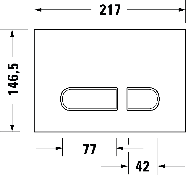 DuraSystem Installationselem. Клавиша смыва A1 6