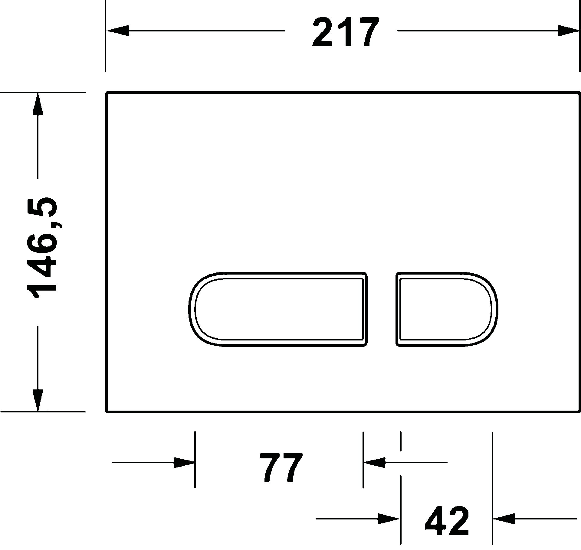 DuraSystem Installationselem. Клавиша смыва A1 7