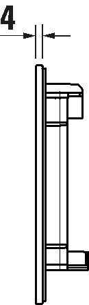 DuraSystem Installationselem. Клавиша смыва A1 4