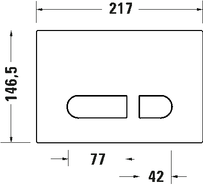 DuraSystem Installationselem. Клавиша смыва A1 4