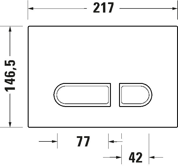 DuraSystem Installationselem. Клавиша смыва A1 Plus 6