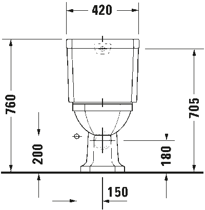 1930 Унитаз комбинированный с вертикальным смывом 5