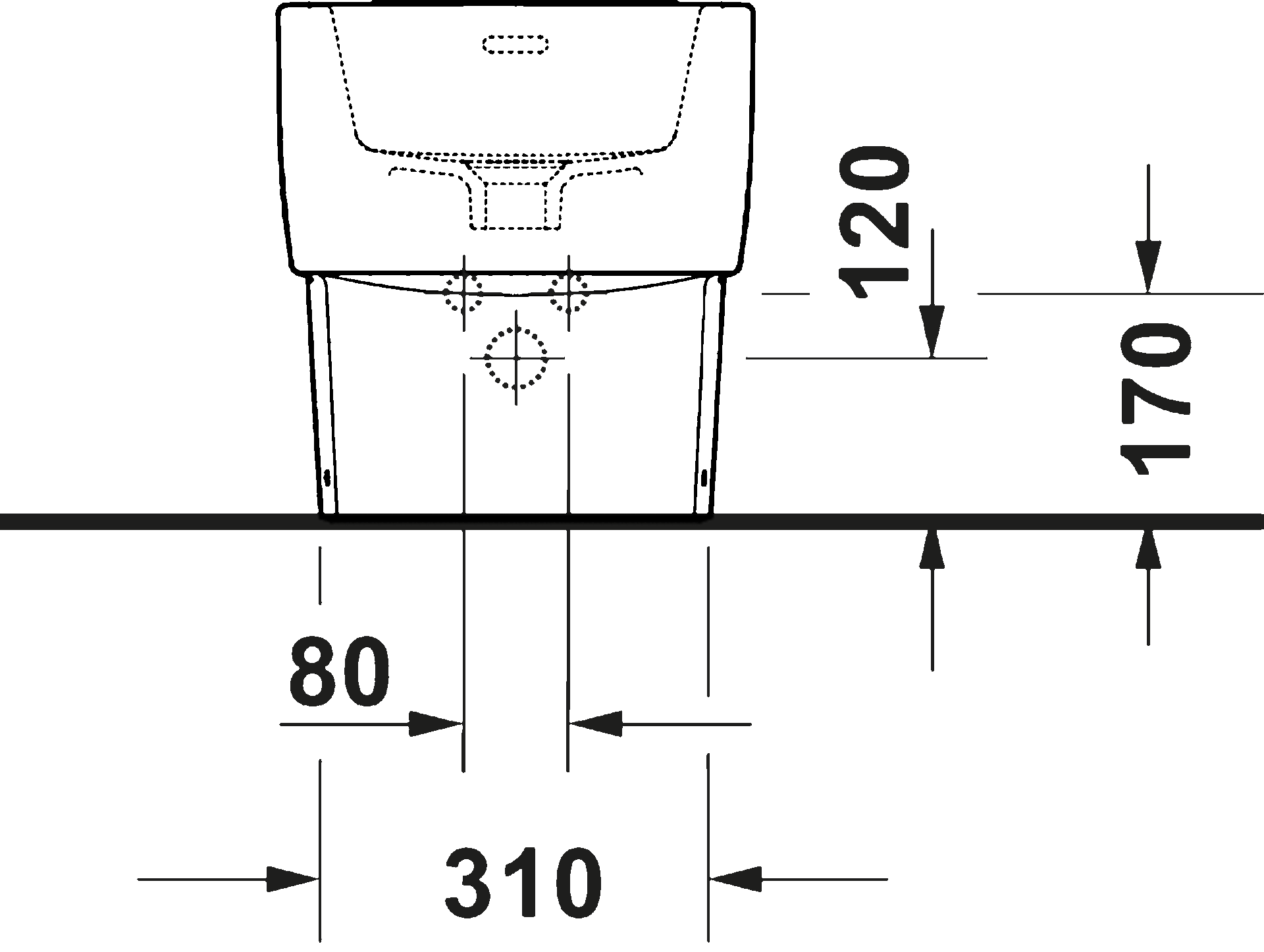 Balcoon Биде напольное с переливом 4