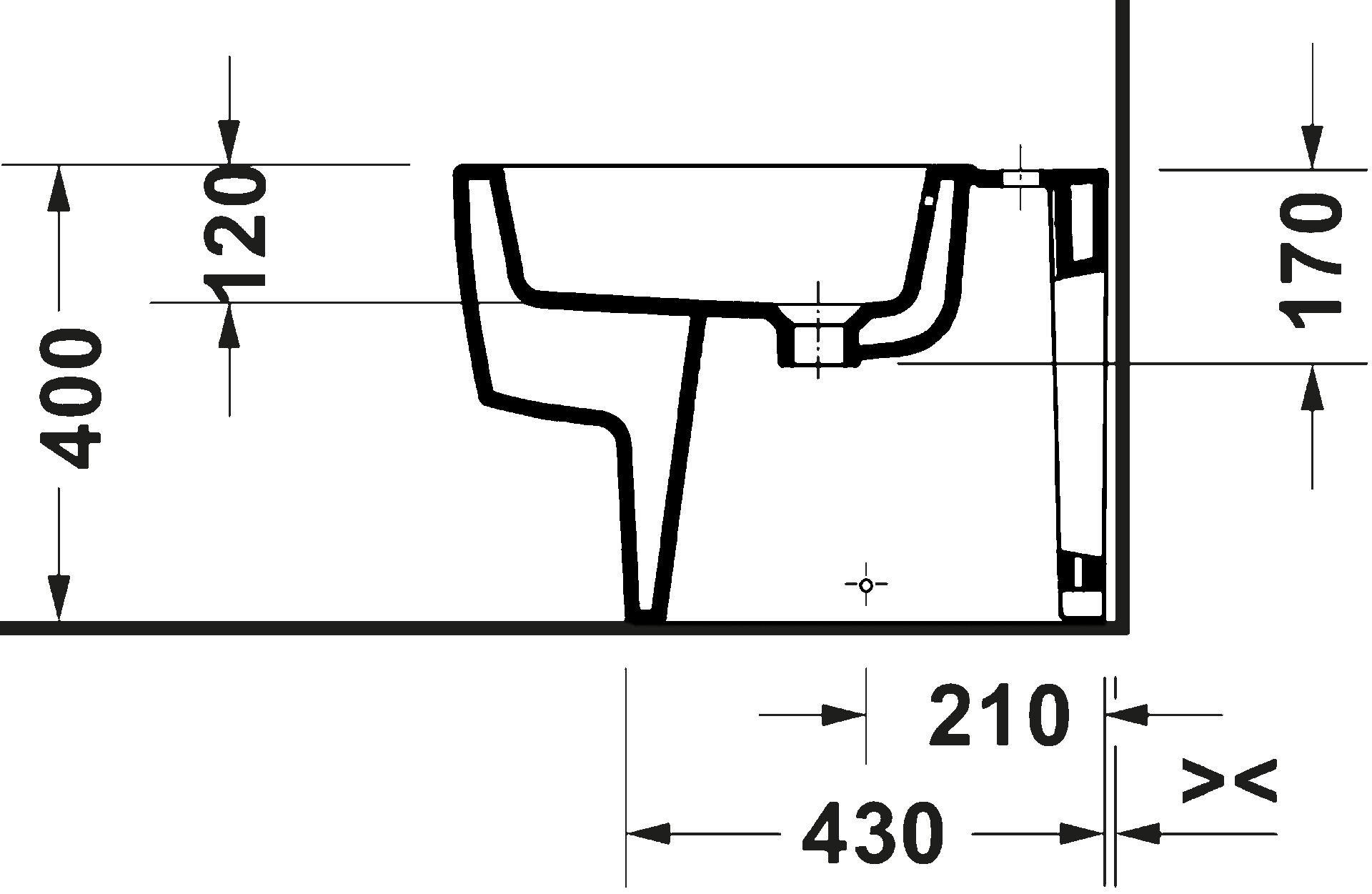 Balcoon Биде напольное с переливом 5