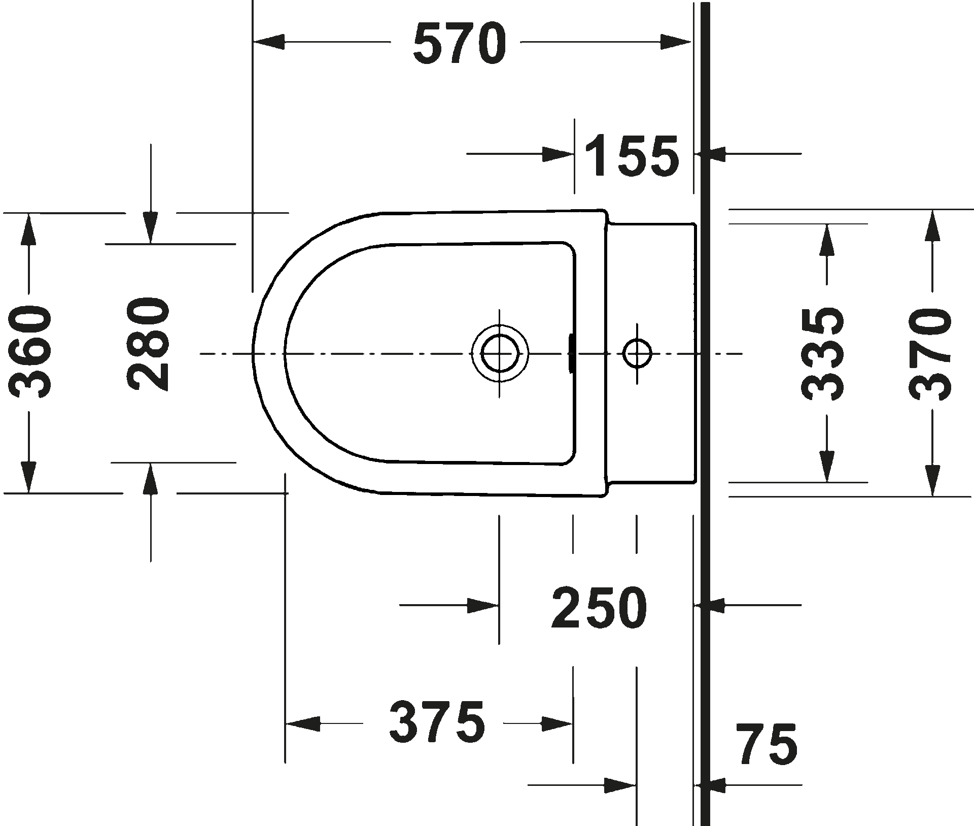 Balcoon Биде напольное с переливом 6