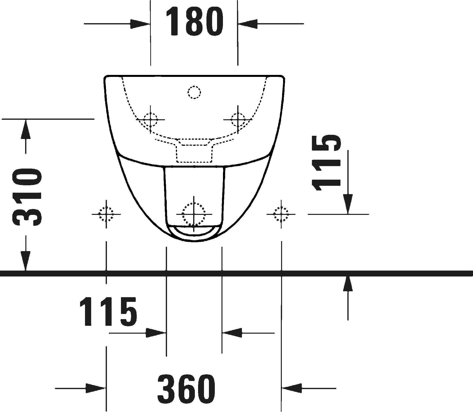 D-Code Биде подвесное с переливом 3