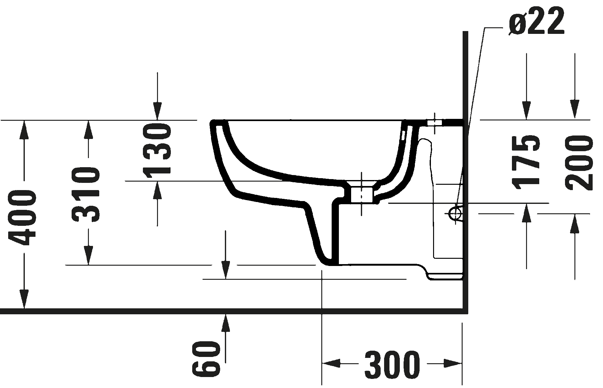 D-Code Биде подвесное с переливом 4
