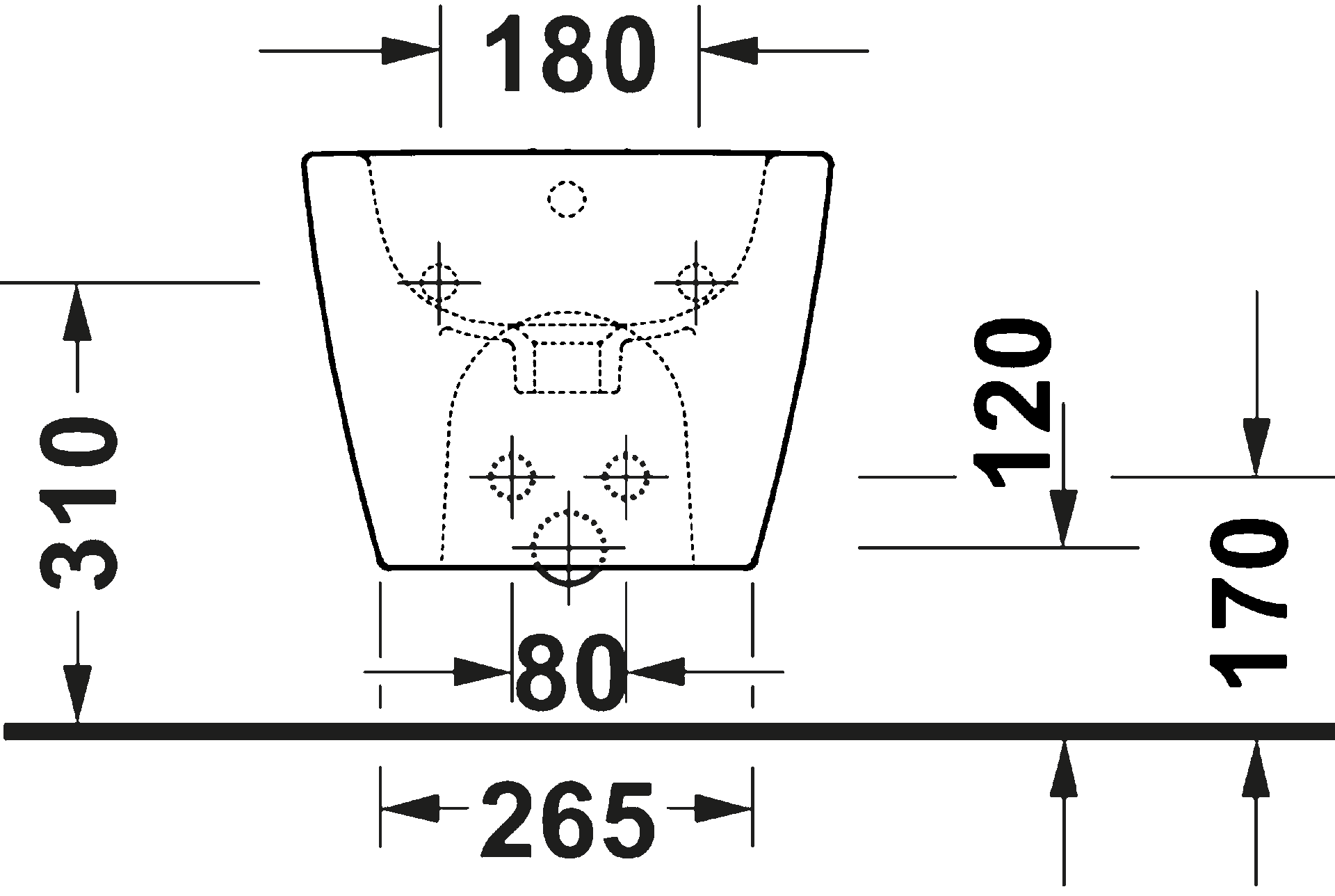 ME by Starck Биде подвесное с переливом 5