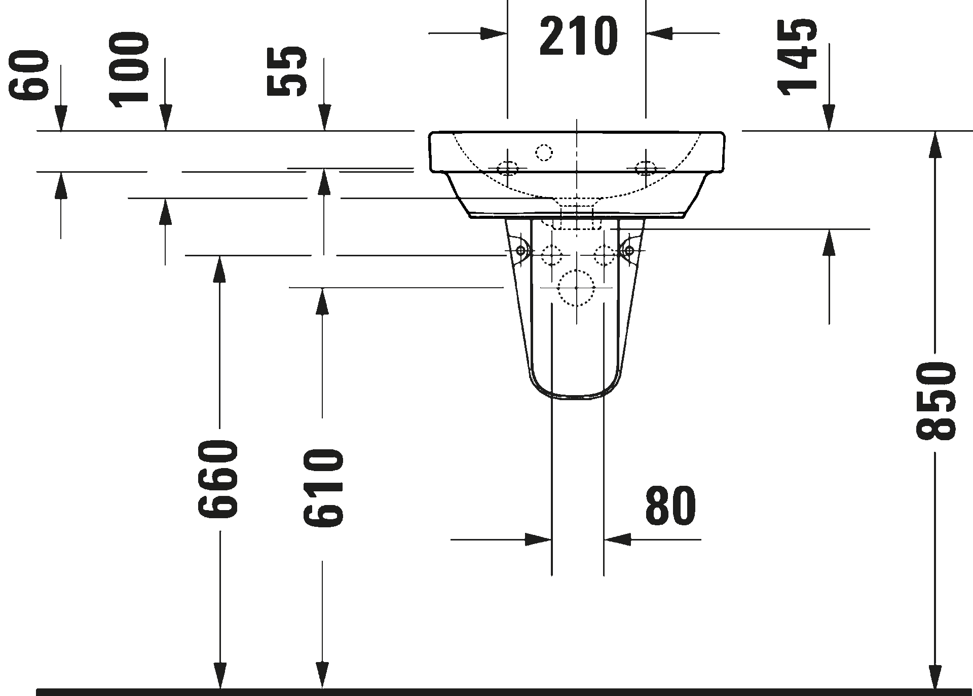 D-Code Умывальник с переливом 3