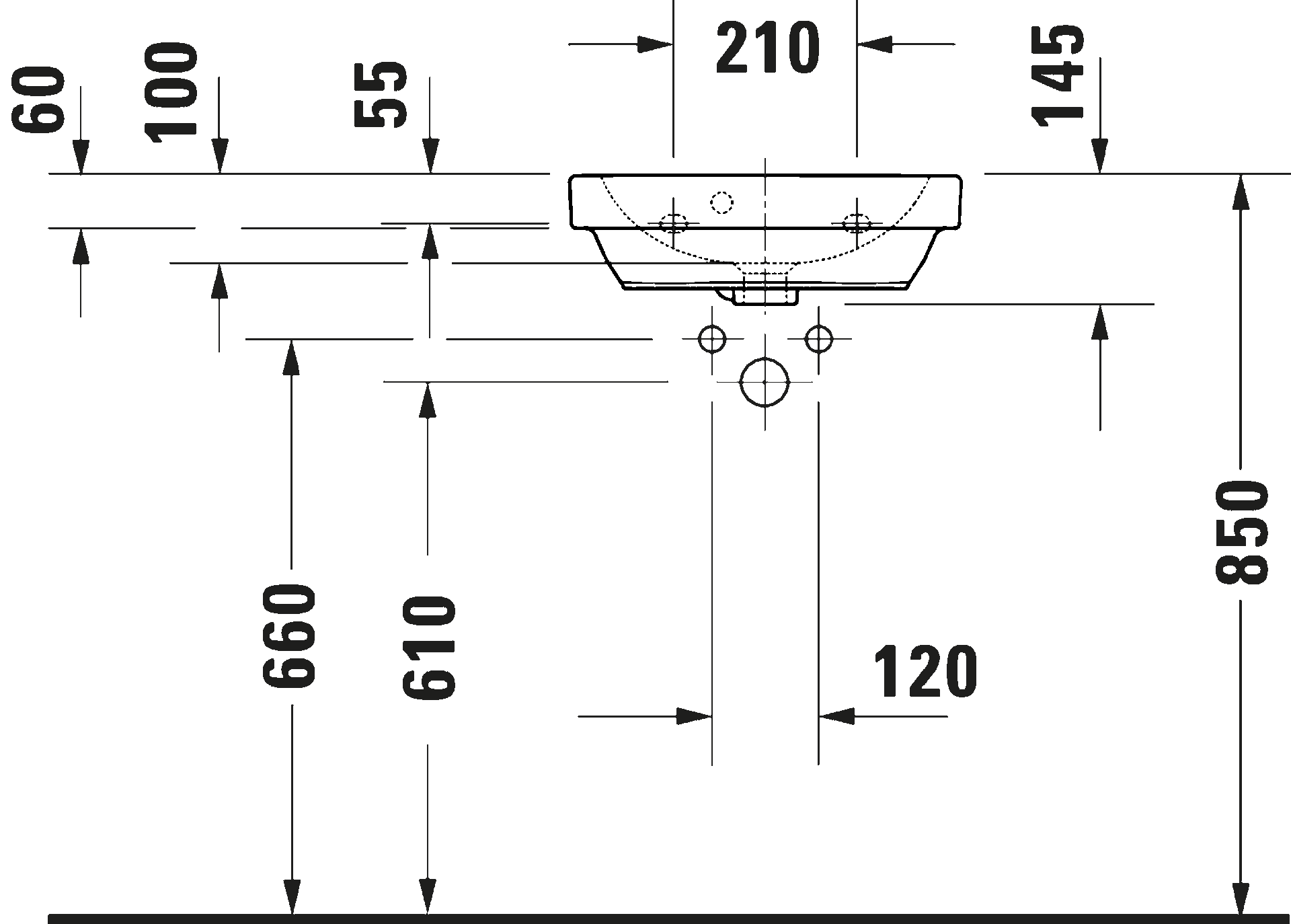 D-Code Умывальник с переливом 4