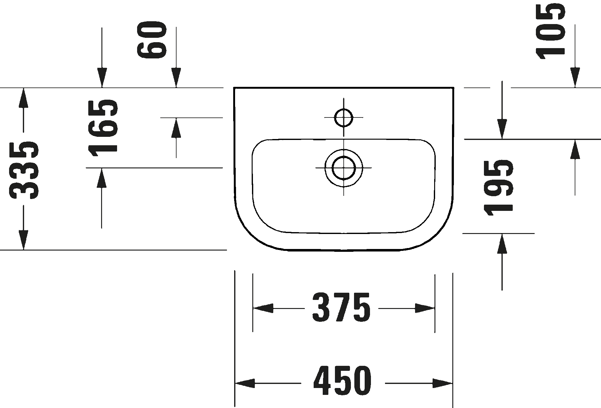 D-Code Умывальник с переливом 5