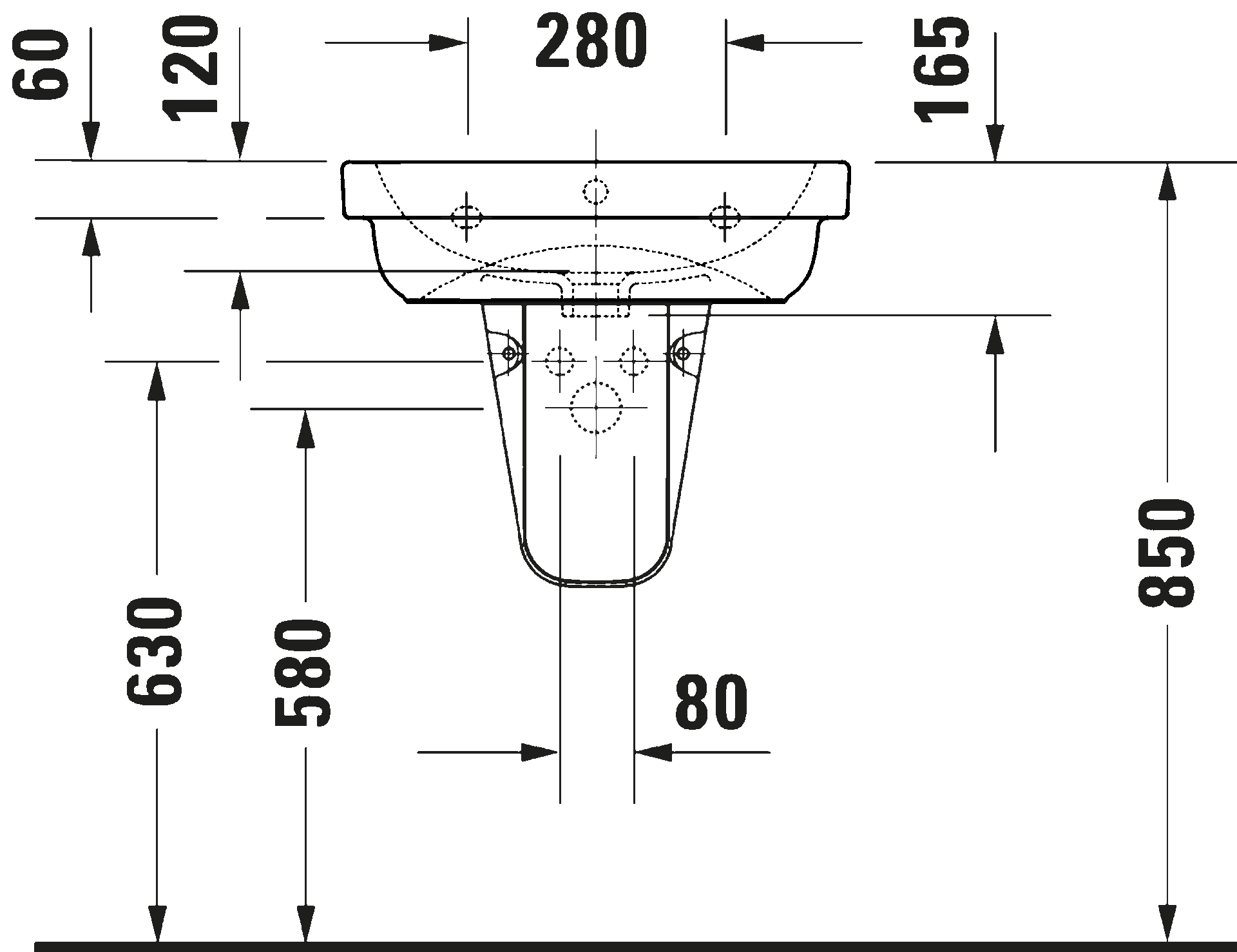 D-Code Умывальник с переливом 3