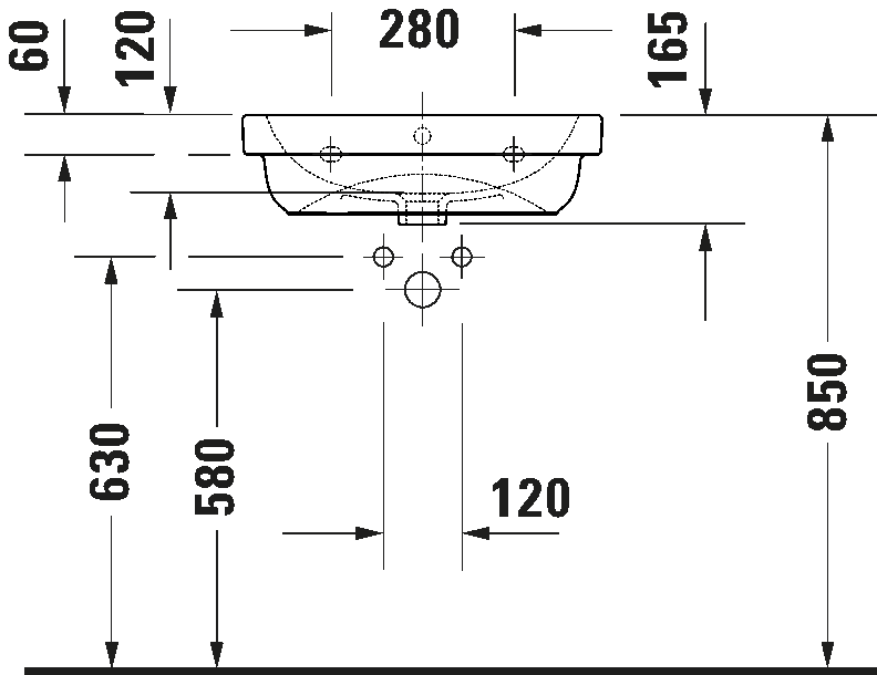 D-Code Умывальник с переливом 5