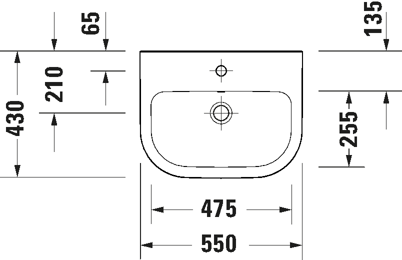 D-Code Умывальник с переливом 6