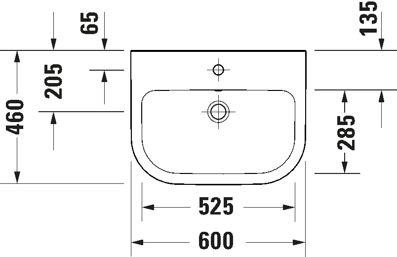 D-Code Умывальник с переливом 6