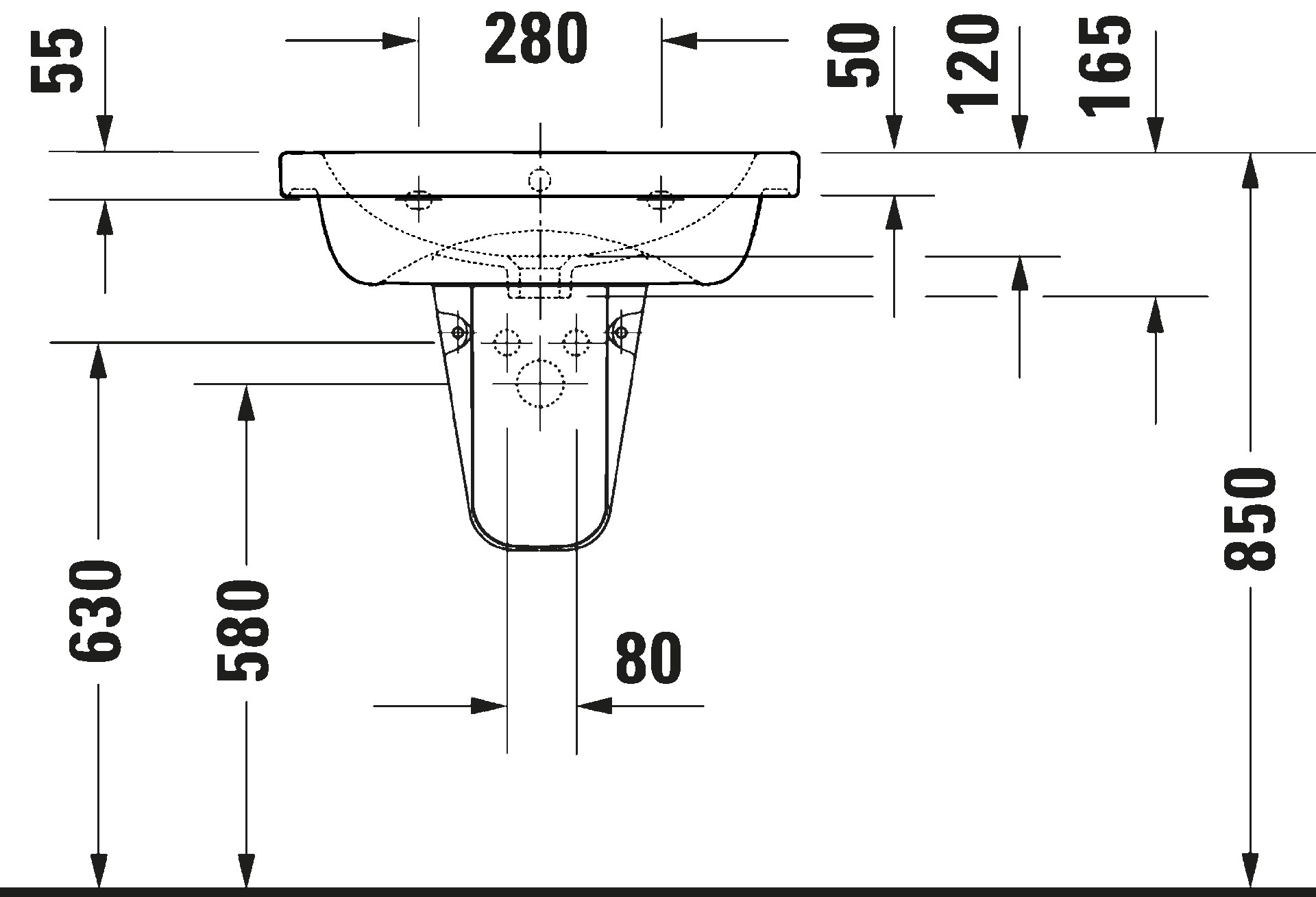D-Code Умывальник с переливом 3