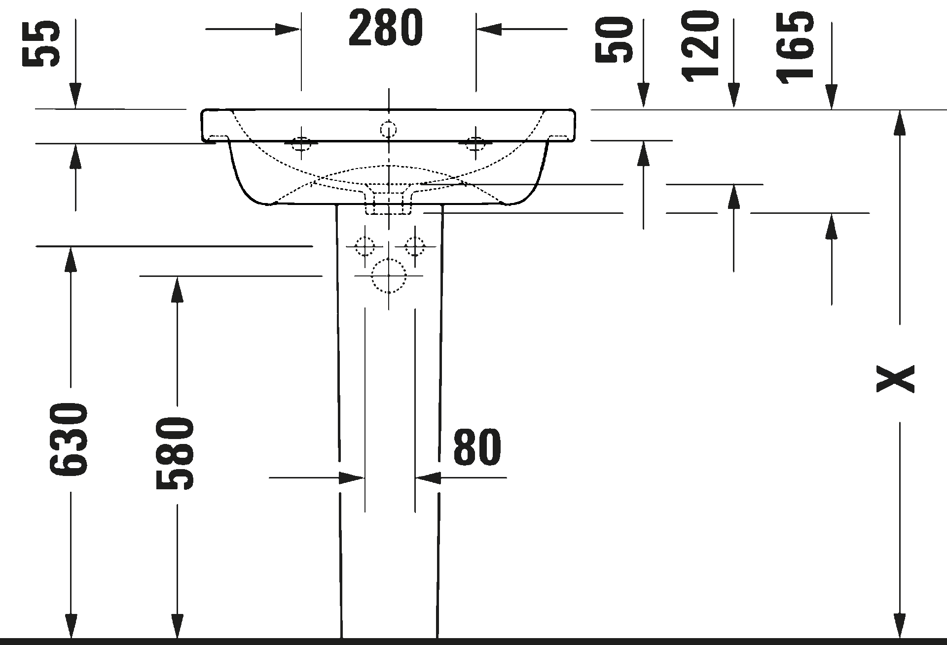 D-Code Умывальник с переливом 4