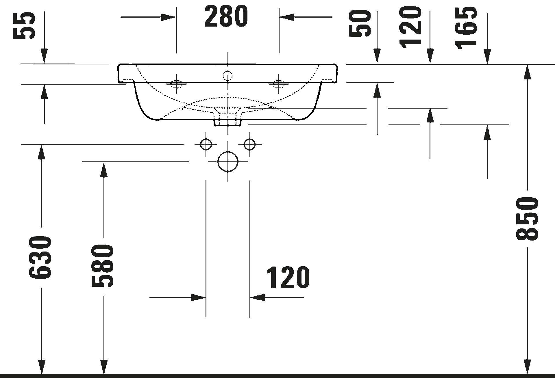 D-Code Умывальник с переливом 5