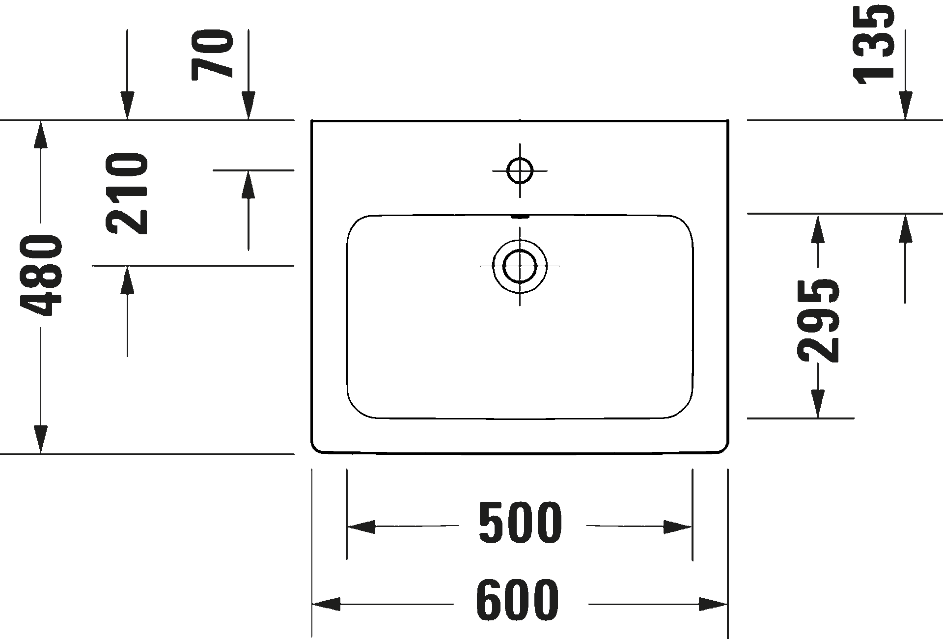 D-Code Умывальник с переливом 6
