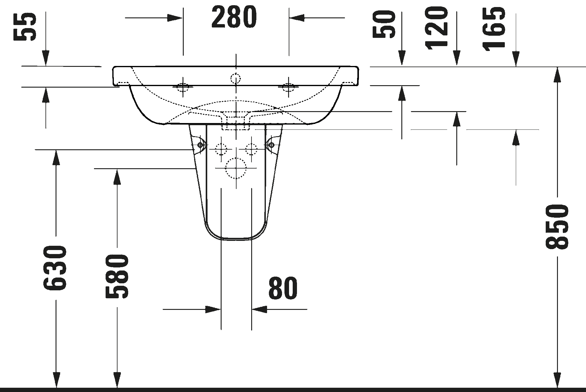 D-Code Умывальник с переливом 3