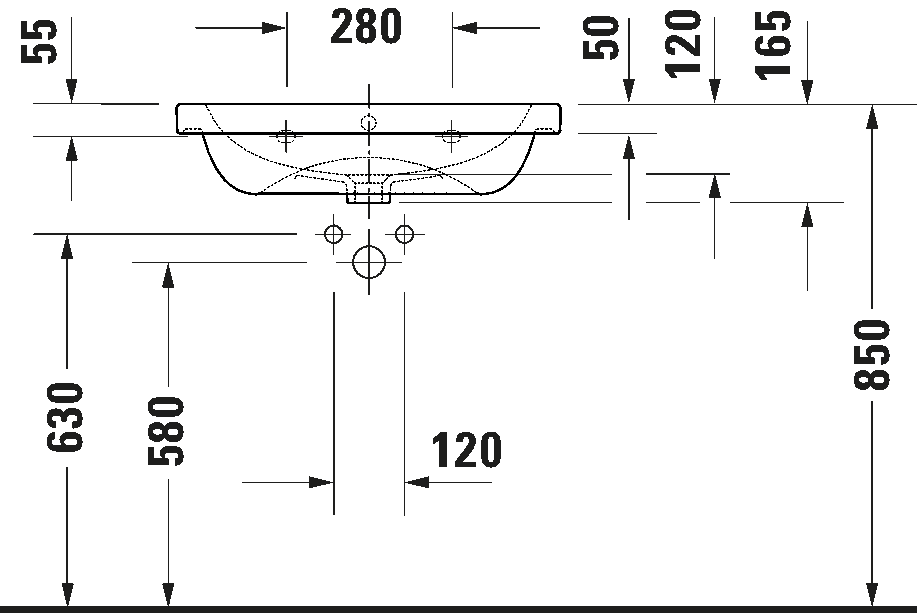 D-Code Умывальник с переливом 5