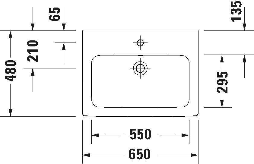 D-Code Умывальник с переливом 6