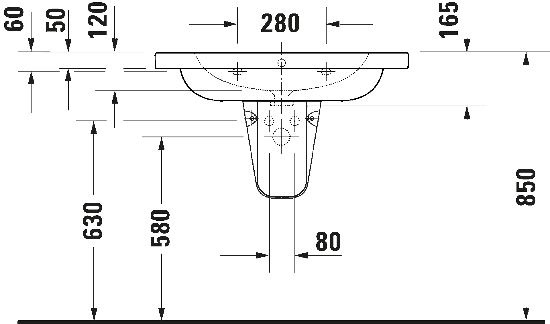 D-Code Умывальник с переливом 3