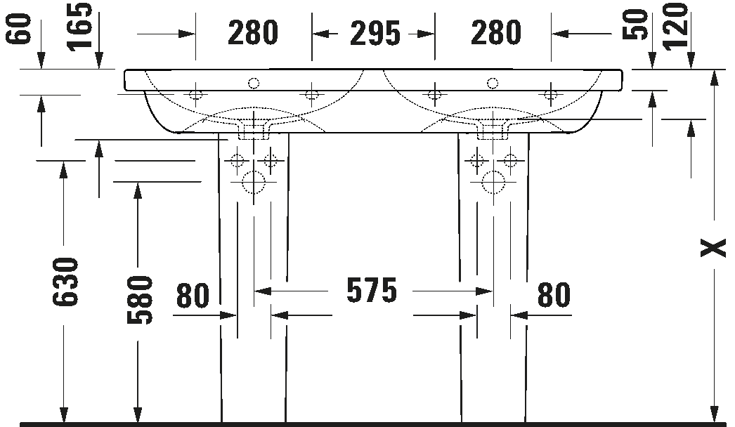 D-Code Умывальник с переливом 4