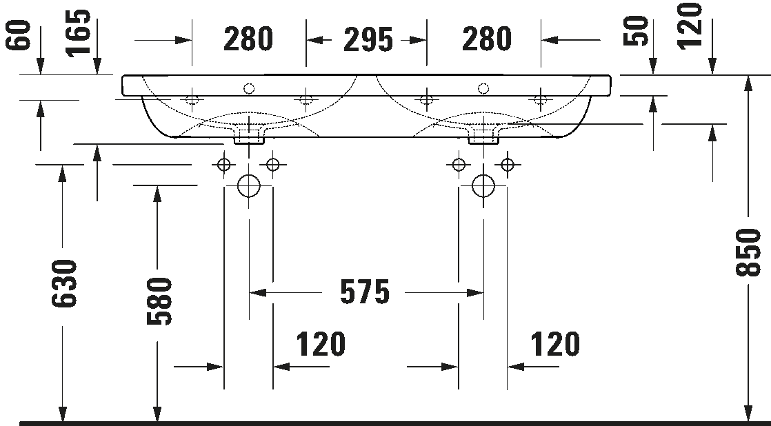 D-Code Умывальник с переливом 5