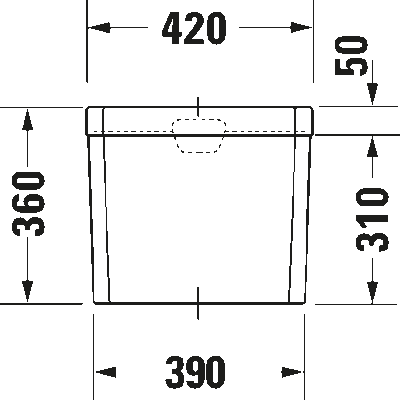 1930 Бачок с механизмом двойного смыва 4