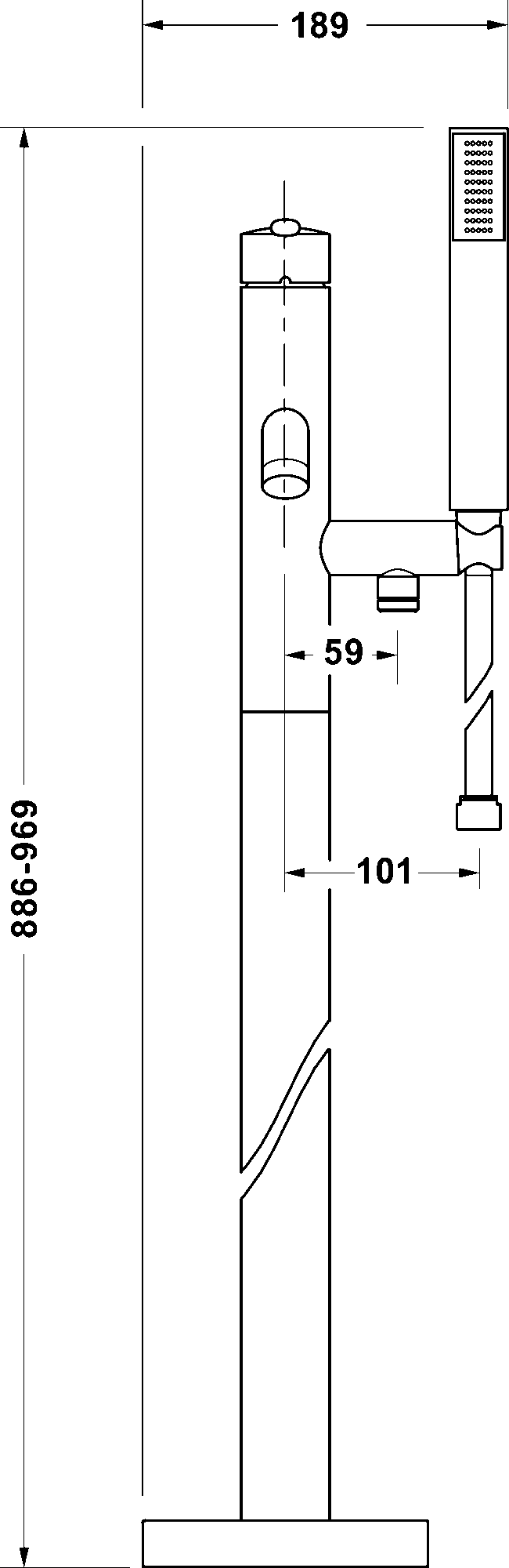 Balcoon Однорычажный напольный смеситель для ванны 8