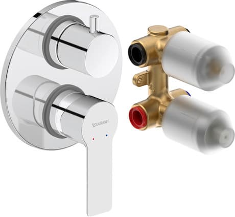 D-Code Однорычажный смеситель  скрытого монтажа с переключателем на 2 потребителя 4