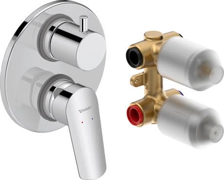 Duravit №1 Однорычажный смеситель  скрытого монтажа с переключателем на 2 потребителя