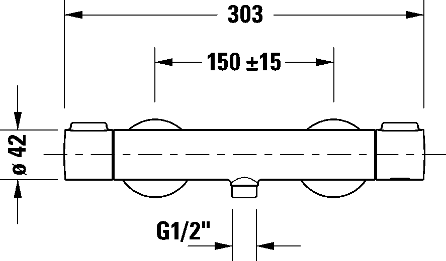 Wave Термостатический  смеситель душа для открытого монтажа 10