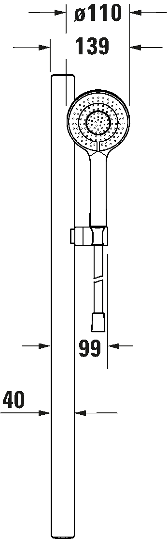 Душевой комплект включая: держатель для душа 800 мм 3