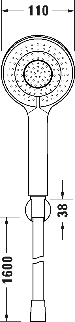 Набор:(UV0652016070) Ручной душ  Ø 110 мм 3