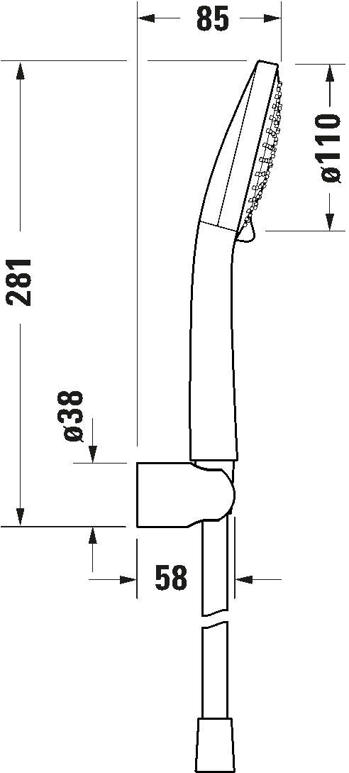 Набор:(UV0652016070) Ручной душ  Ø 110 мм 4