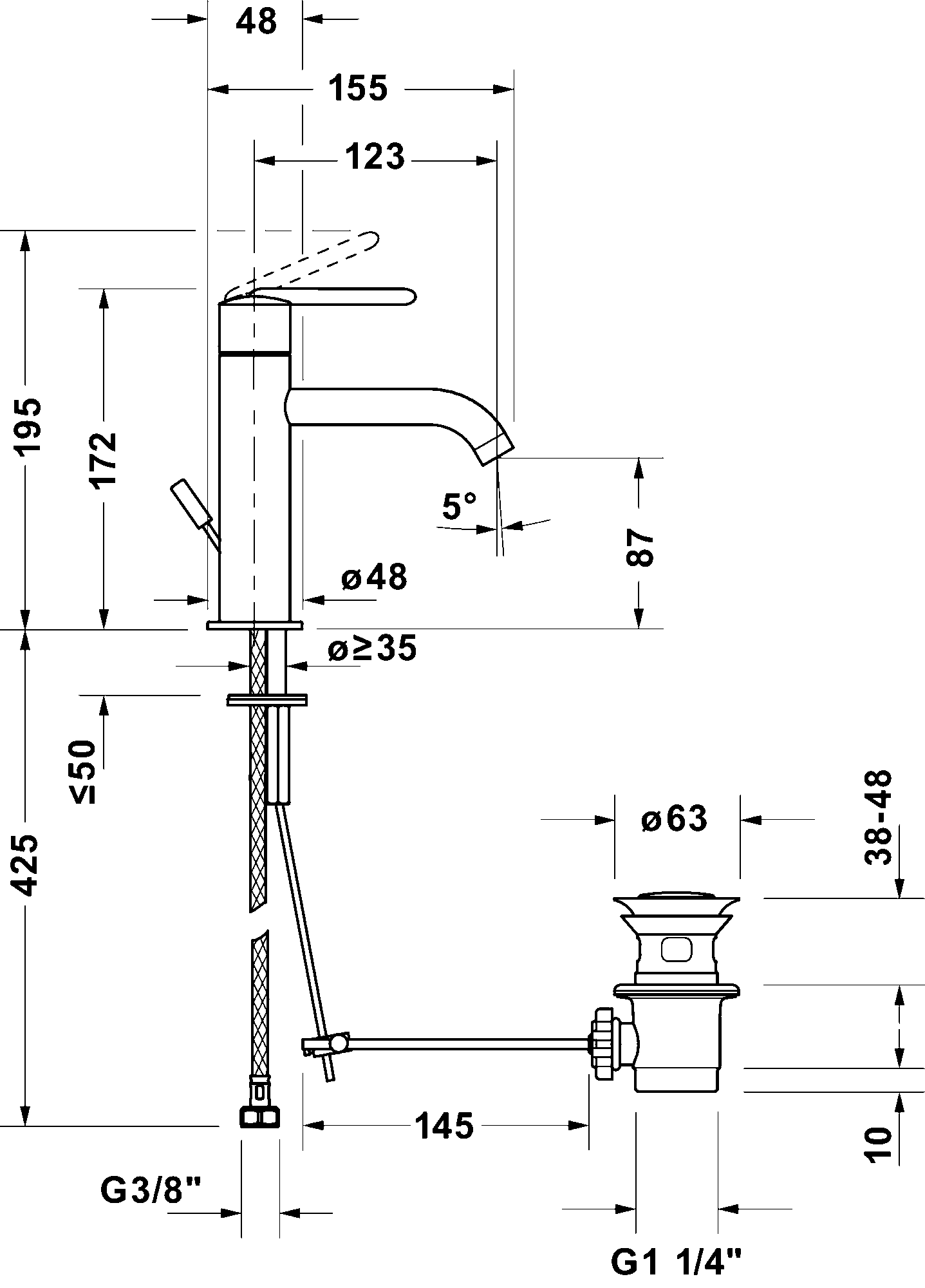 Balcoon Однорычажный смеситель для умывальника 8