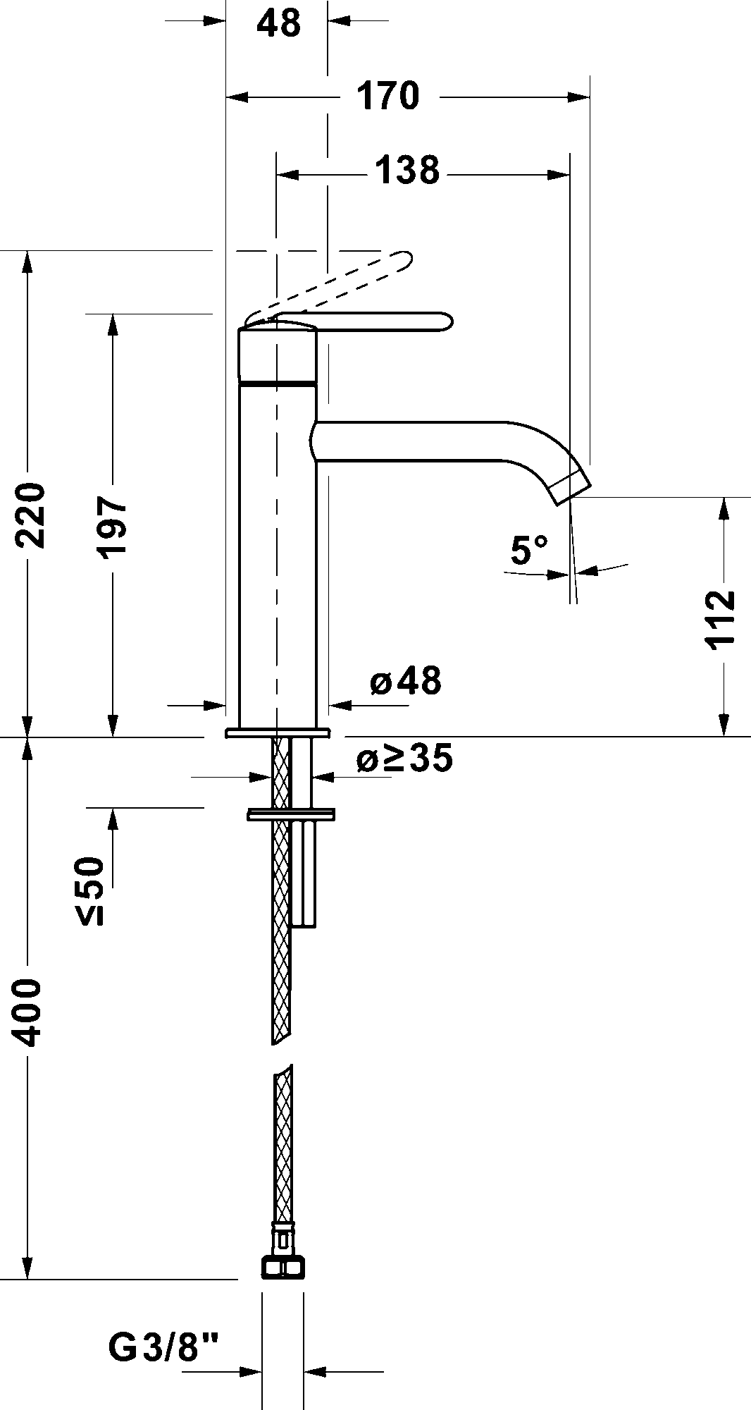 Balcoon Однорычажный смеситель для умывальника 10