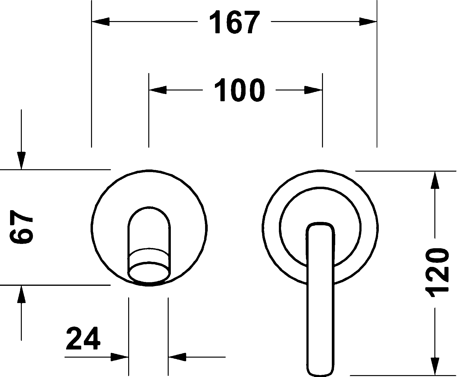 Balcoon Однорычажный смеситель для раковины скрытого монтажа 9