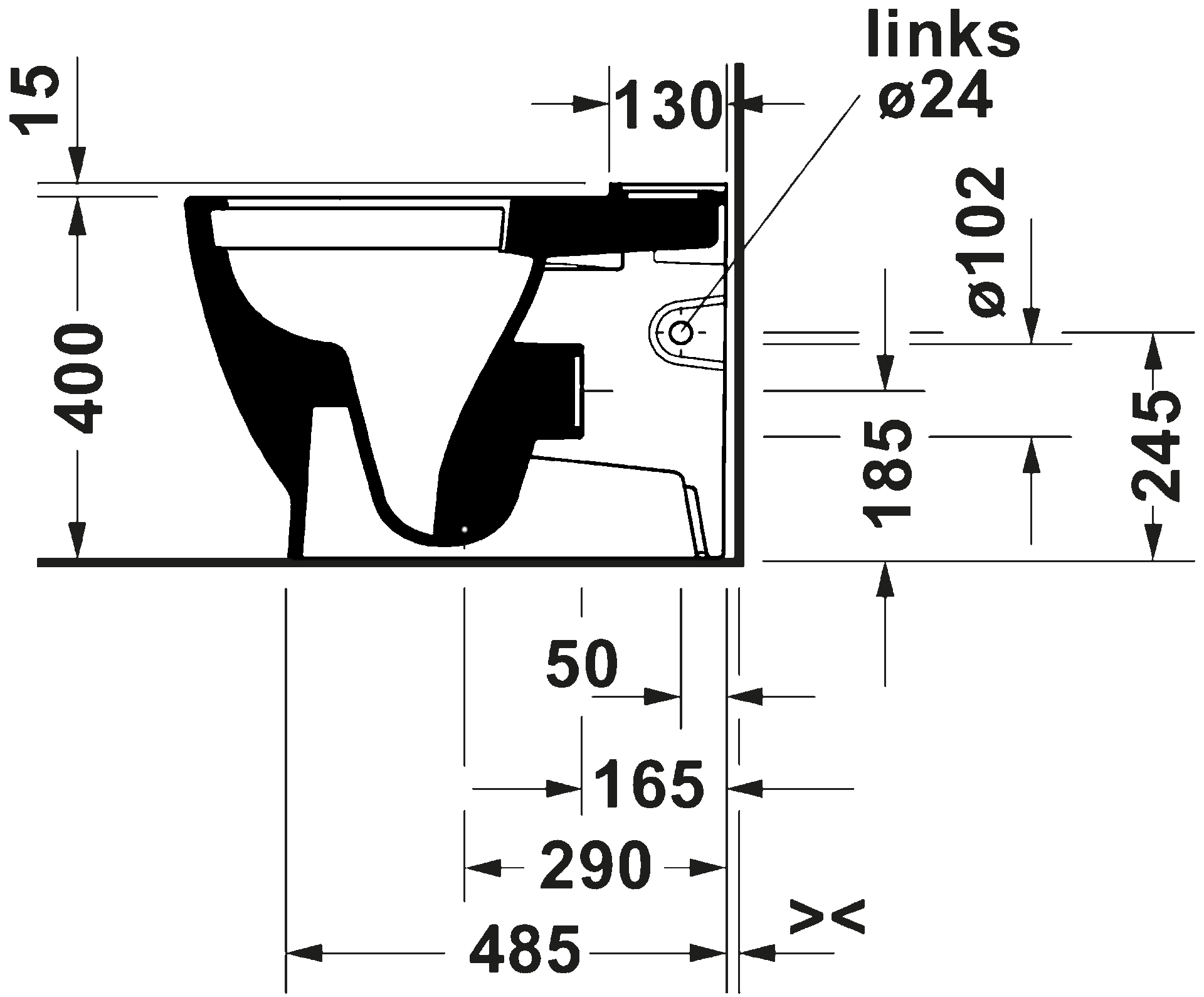 D-Code Напольный унитаз. Модель с функцией смыва 7