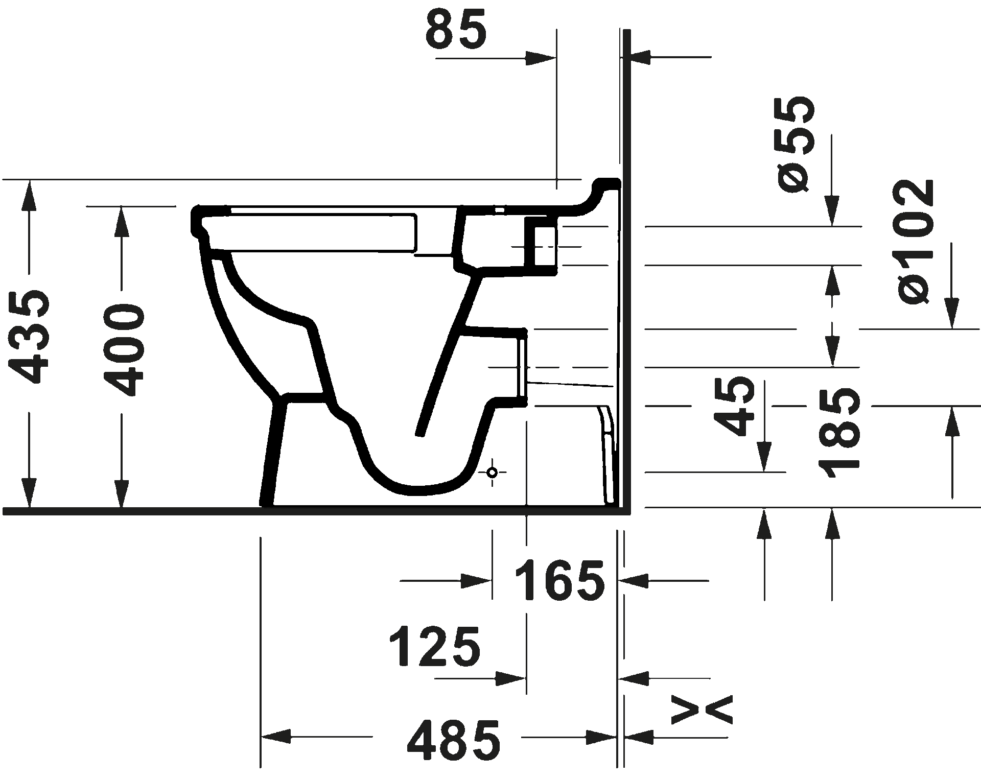 Starck 3 Напольный унитаз. Модель с системой промывки 4