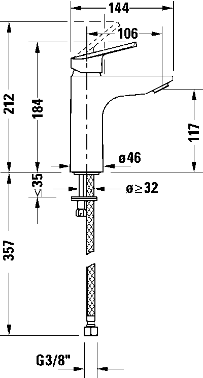 Duravit №1 Однорычажный смеситель для умывальника 7