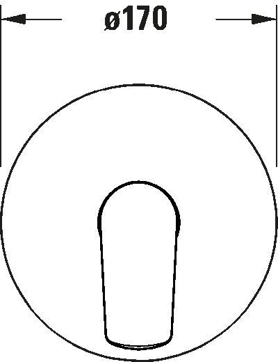 Duravit №1 Однорычажный смеситель  скрытого монтажа Включает: видимые части без комплекта для скрытого монтажа 6