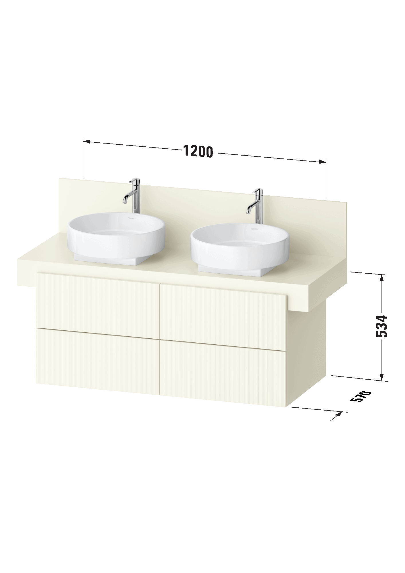 Balcoon Тумба под консольную раковину, подвесная 7