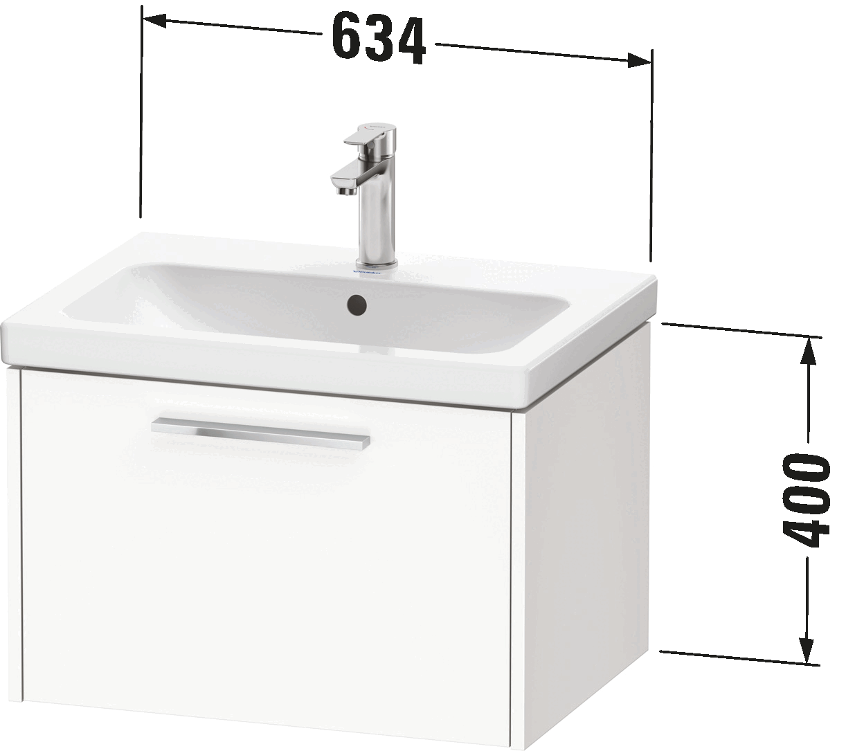 D-Code Тумба под раковину подвесная 18