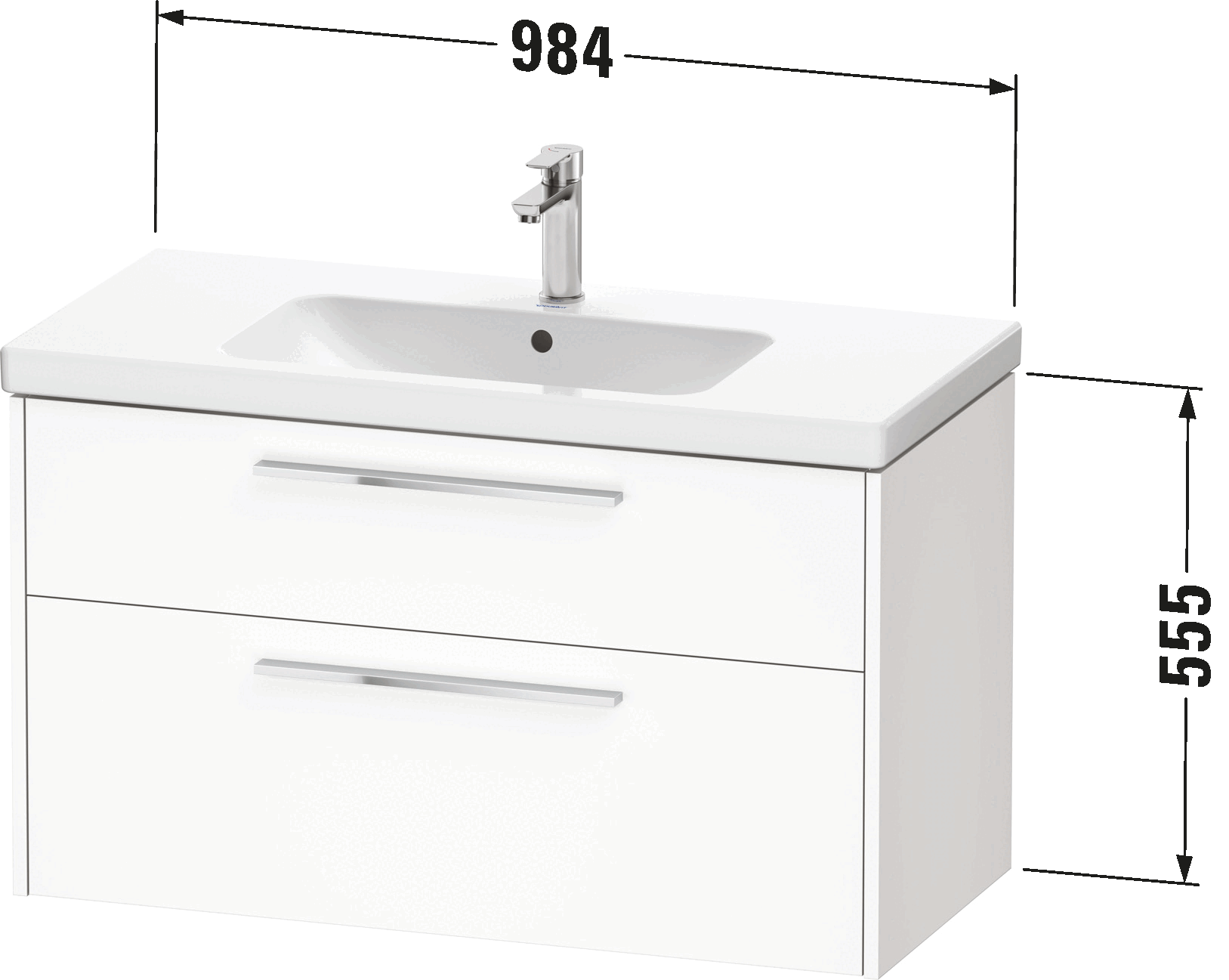 D-Code Тумба под раковину подвесная 18