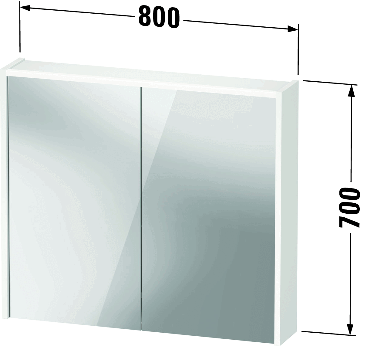 D-Code Зеркальный шкаф 25