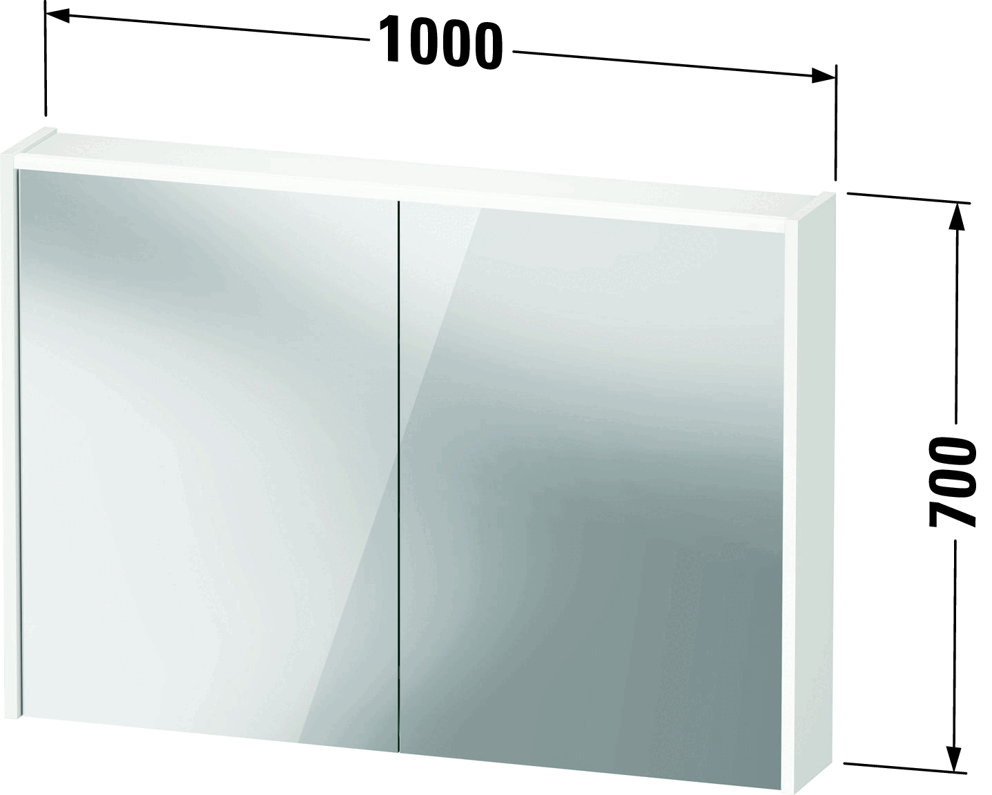 D-Code Зеркальный шкаф 25
